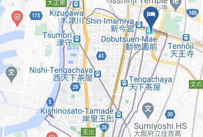 Osaka City Nishinari Ward - Hotel Toyo Maps