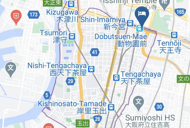 Osaka City Nishinari Ward - Hotel Toyo Maps