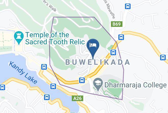 Kandy - Hotel Travellers Nest Maps