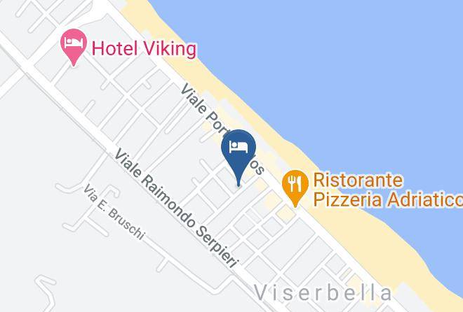 Rimini - Hotel Tre Rose Viserbella Di Rimini Maps