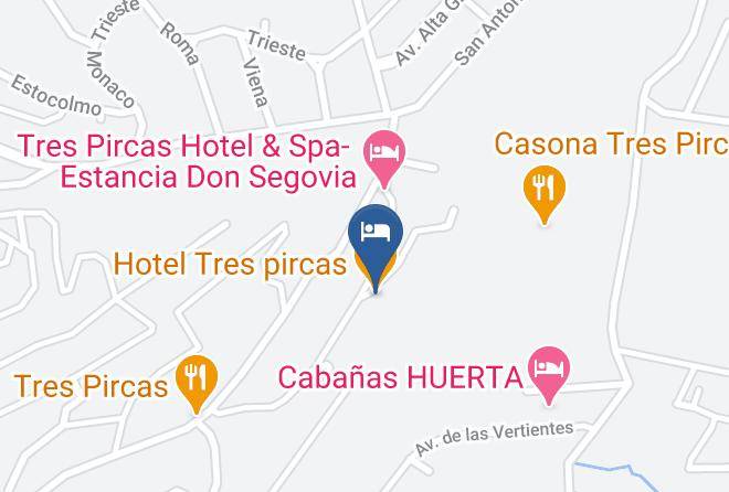 Punilla Department - Hotel Tres Pircas Maps