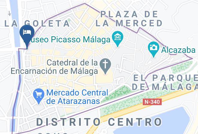 Malaga - Hotel Tribuna Maps