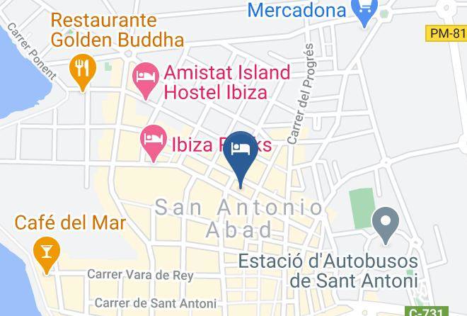 Hotel Tropical Ibiza Map
