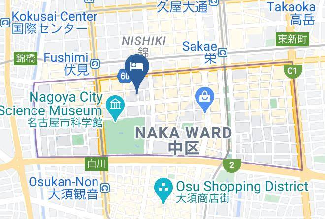 Nagoya City Naka Ward - Hotel Trusty Nagoya Shirakawa Maps