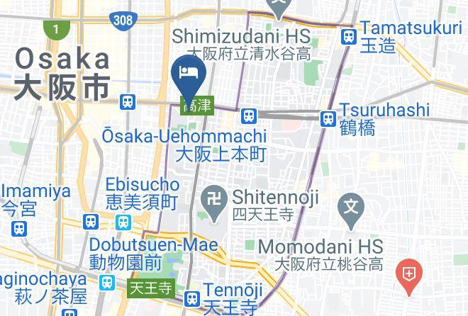 Osaka City Tennoji Ward - Hotel Trw Maps