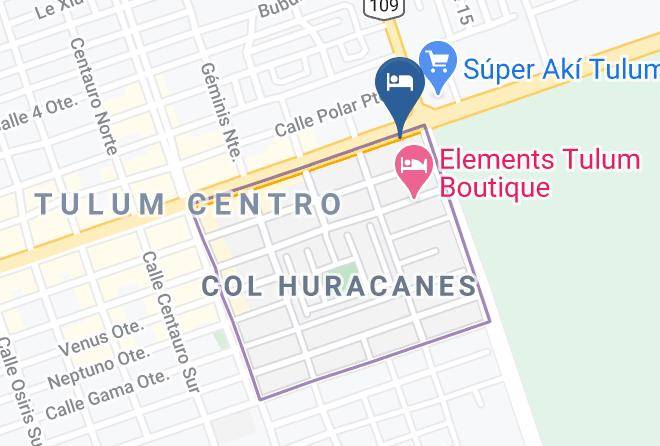 Hotel Tulum Map - Quintana Roo - Tulum