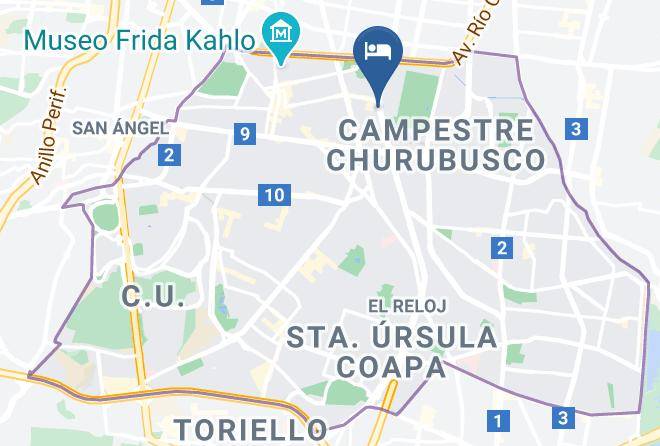 Coyoacan - Hotel Turista Las Flores Maps