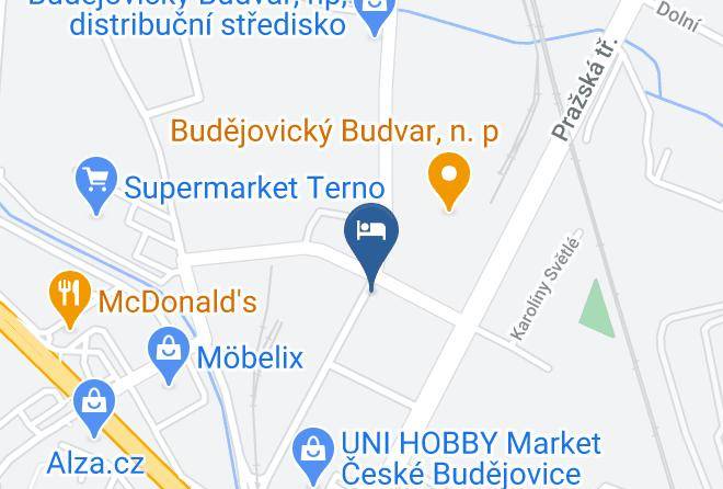 Ceske Budejovice - Hotel U Budvaru Maps