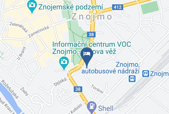Znojmo - Hotel U Divadla Maps