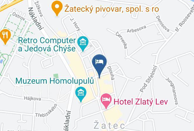 Louny - Hotel U Hada Zatec Maps