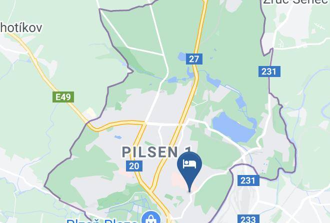 Pilsen - Hotel U Pramenu Maps
