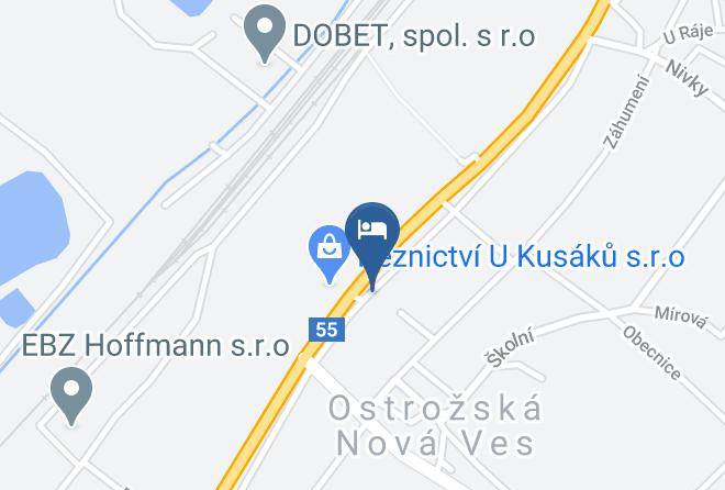 Uherske Hradiste - Hotel U Racka Maps