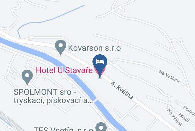 Vsetin - Hotel U Stavare Maps