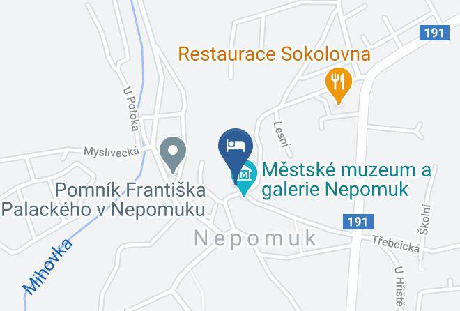 Pilsen South - Hotel U Zeleneho Stromu Maps