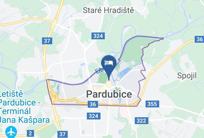 Pardubice - Hotel U Zlateho Andela Maps
