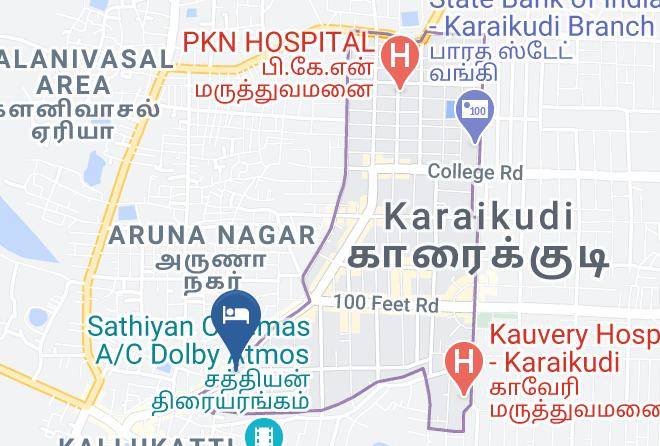 Karaikkudi - Hotel Udhayam Maps
