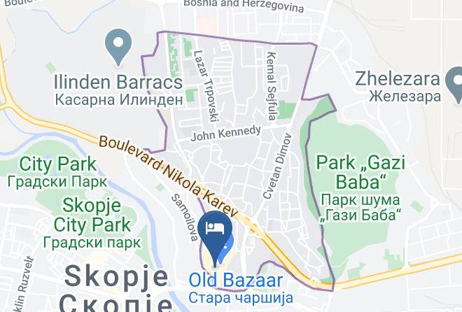 Skopje - Hotel Ultra Star Maps