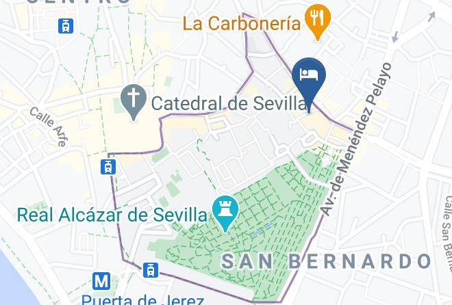Seville - Hotel Un Patio En Santa Cruz Maps