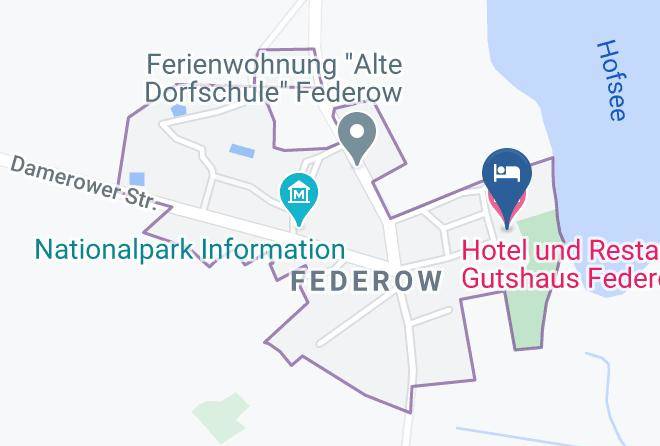 Mecklenburgische Seenplatte - Hotel Und Restaurant Gutshaus Federow Maps