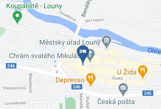 Louny - Hotel Union Maps