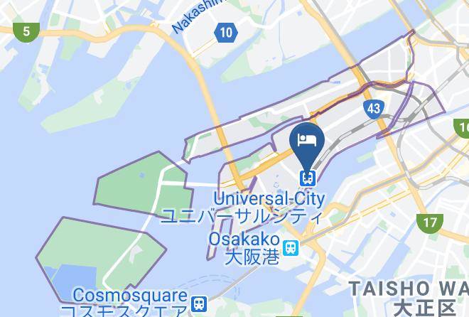 Osaka City Konohana Ward - Hotel Universal Port Vita Maps