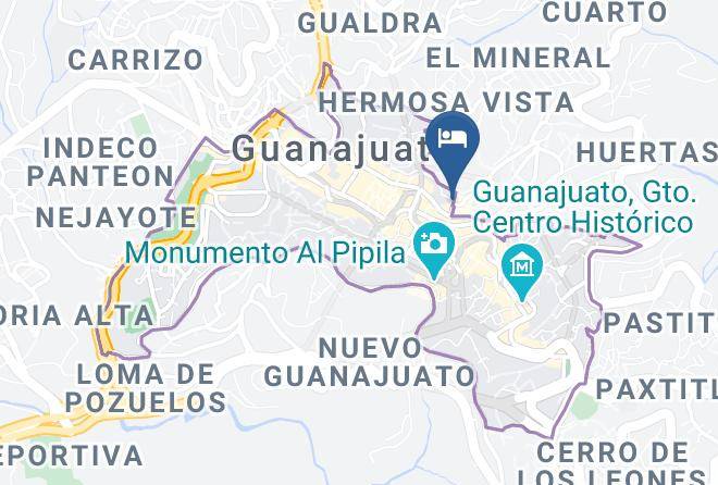 Guanajuato Calzada De Guadalupe - Hotel Universidad Maps