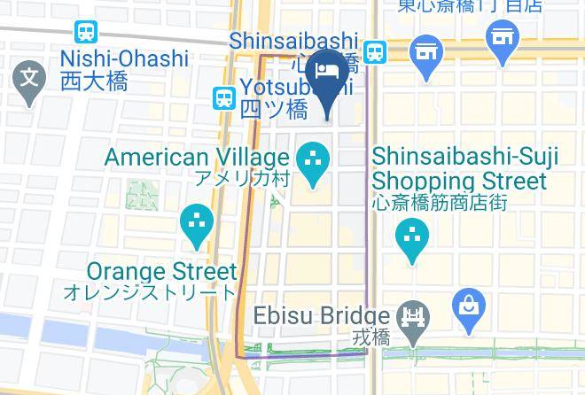 Osaka City Chuo Ward - Hotel Unizo Osaka Shinsaibashi Maps