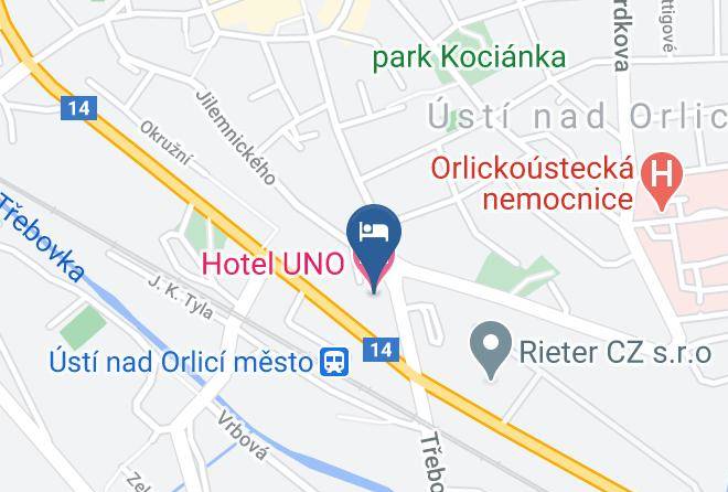 Usti Nad Orlici - Hotel Uno Maps