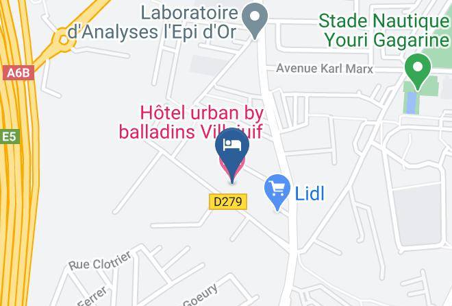Val De Marne - Hotel Urban By Balladins Villejuif Maps