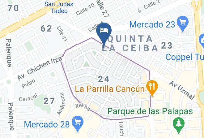 Benito Juarez - Hotel Uxmal Maps