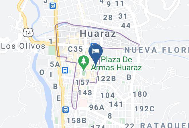 Huaraz - Hotel Valencia Maps