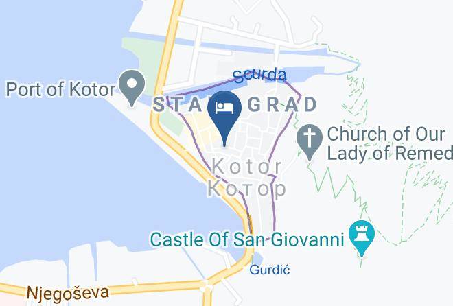 Kotor - Hotel Vardar Maps