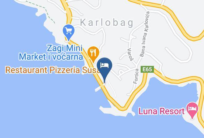 Karlobag - Hotel Velinac Maps