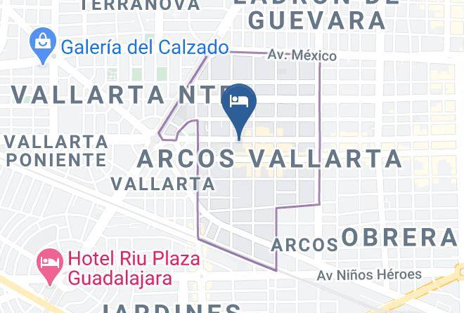 Guadalajara - Hotel Velvet Plaza Maps