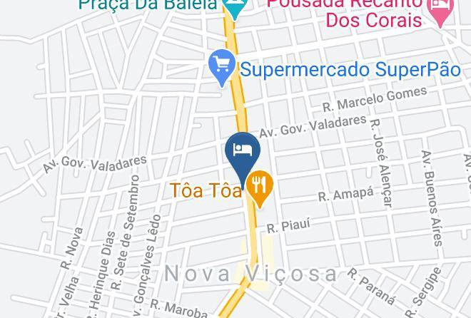 Nova Vicosa - Hotel Veraneio Maps