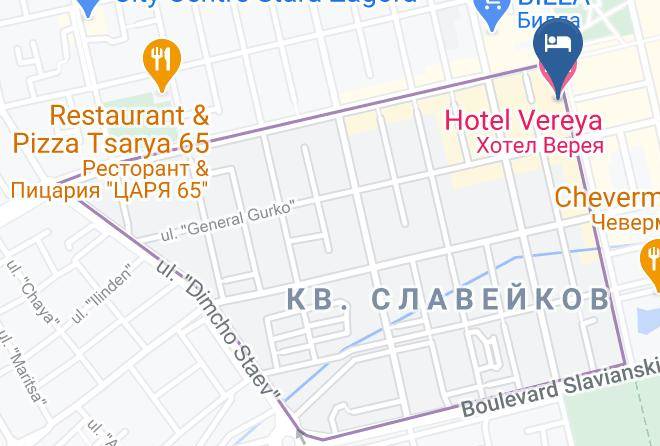 Stara Zagora - Hotel Vereya Maps