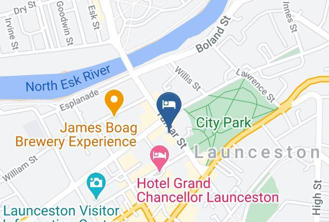 Launceston - Hotel Verge Launceston Maps