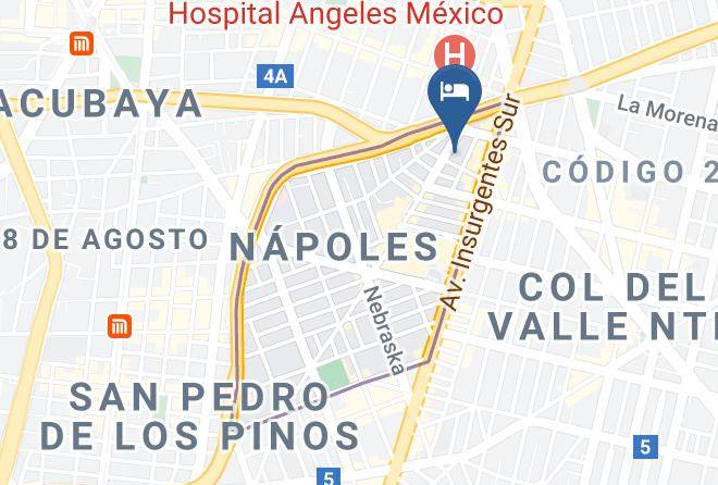 Benito Juarez - Hotel Vermont Maps