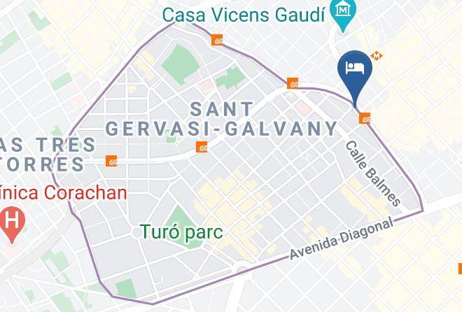 Barcelona - Hotel Via Augusta Maps