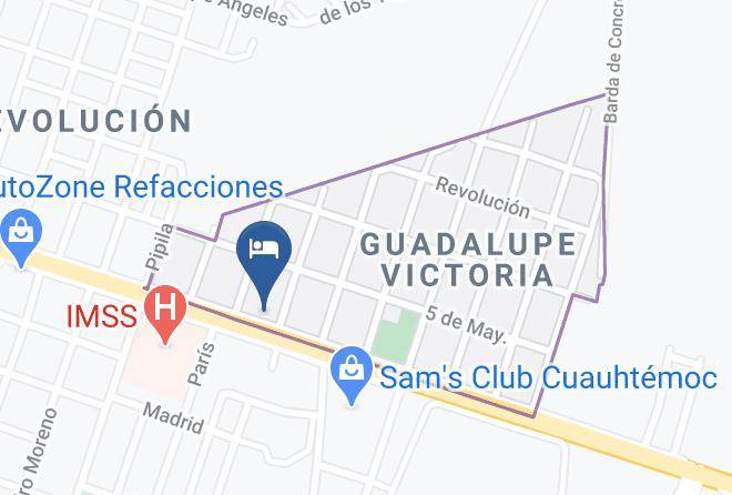 Cuauhtemoc - Hotel Victoria Maps