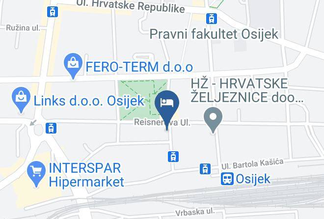 Osijek - Hotel Vila Ariston Maps