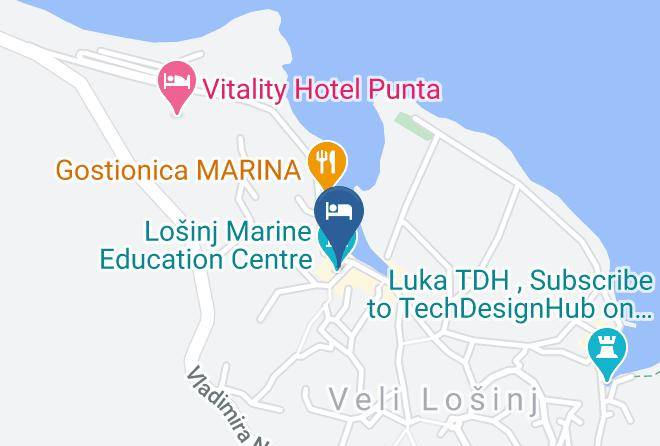 Mali Losinj - Hotel Vila Conte And Olive Tree Restaurant Maps