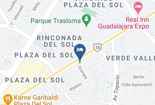 Guadalajara - Hotel Villa Del Sol Expo Guadalajara Maps