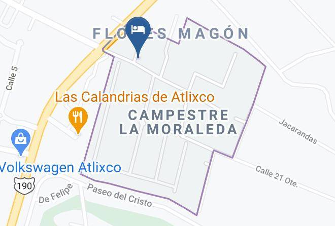 Hotel Villa La Luz Map - Puebla - Atlixco