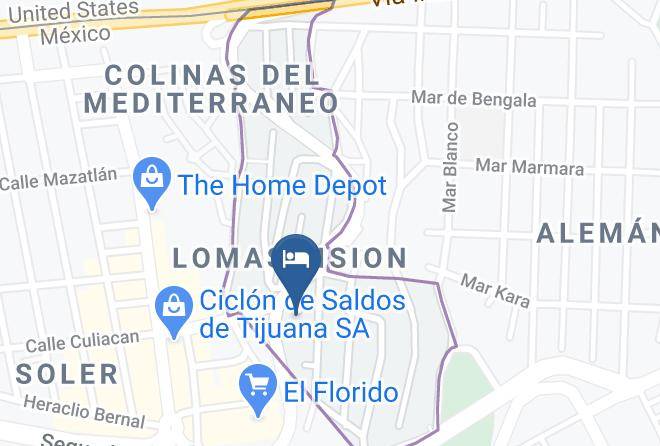 Tijuana - Hotel Villas De Santiago Inn Maps