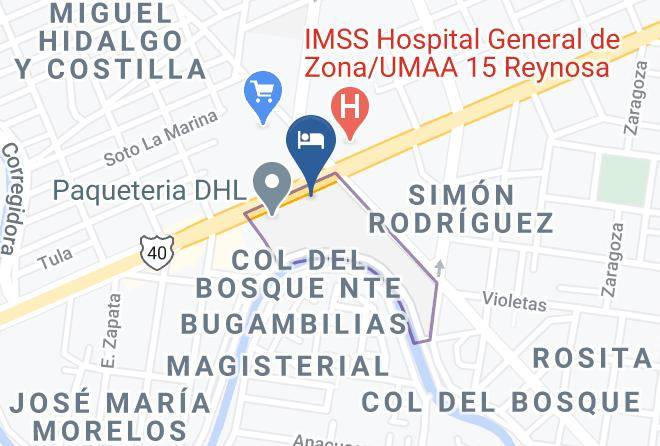 Reynosa - Hotel Virrey Maps