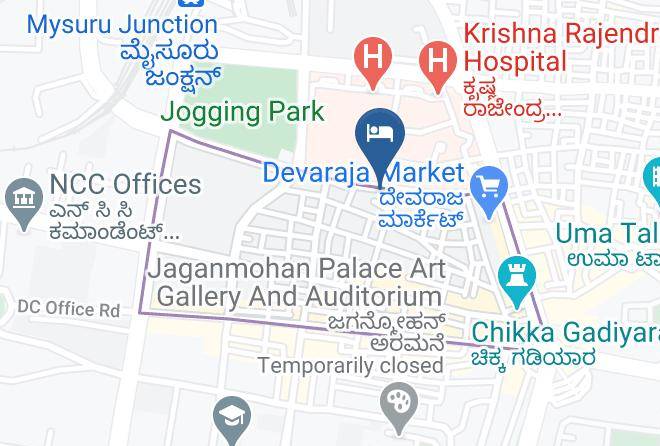 Mysore - Hotel Vishnu Bhavan Maps