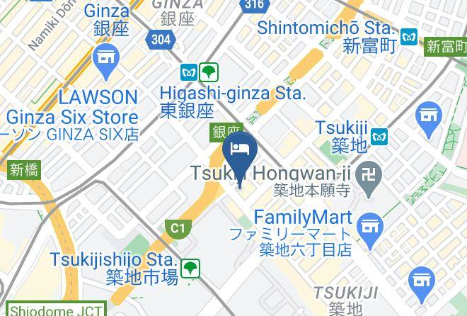 Chuo Ward - Hotel Vista Tokyo Tsukiji Maps