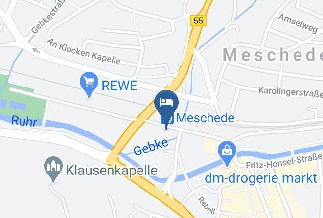 Von Korff's Hotel Restaurant Map