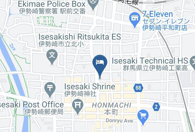 Isesaki City - Hotel Wakamatsu Maps